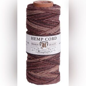 Hemptique Hemp Cord Variegated Earthy Browns #20 1mm Macrame Crochet Knit Craft